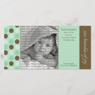faire-part de naissance 8x4 et Pois Brown