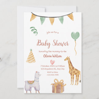 faire-part de naissance animaux neutres baby showe