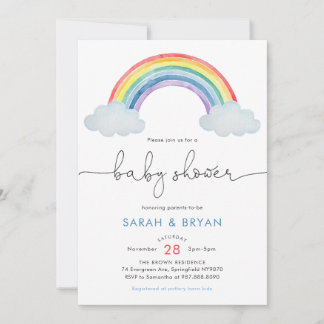 Faire-part de naissance Arc-en-ciel