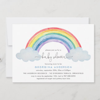 Faire-part de naissance arc-en-ciel