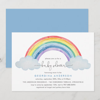 Faire-part de naissance arc-en-ciel