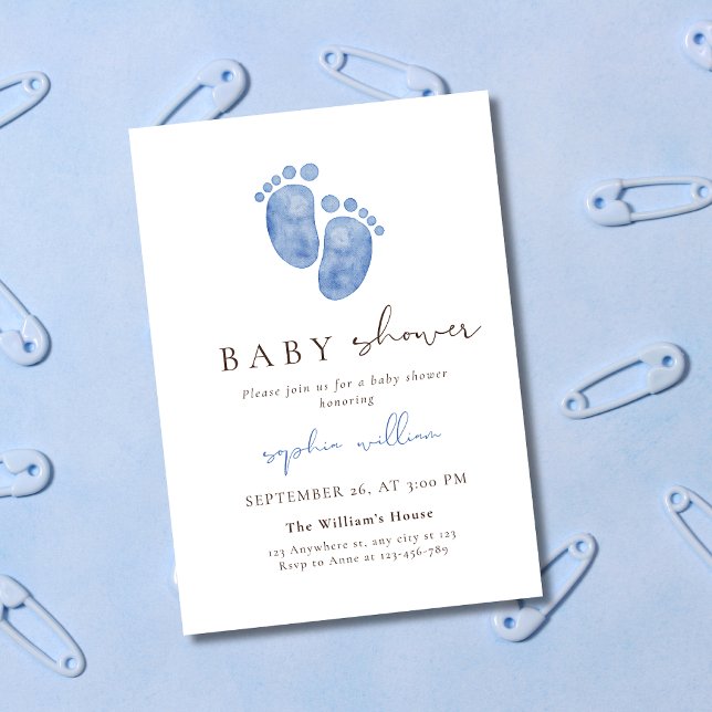 Faire-part de naissance aux empreintes de bébé à l (Créateur téléchargé)