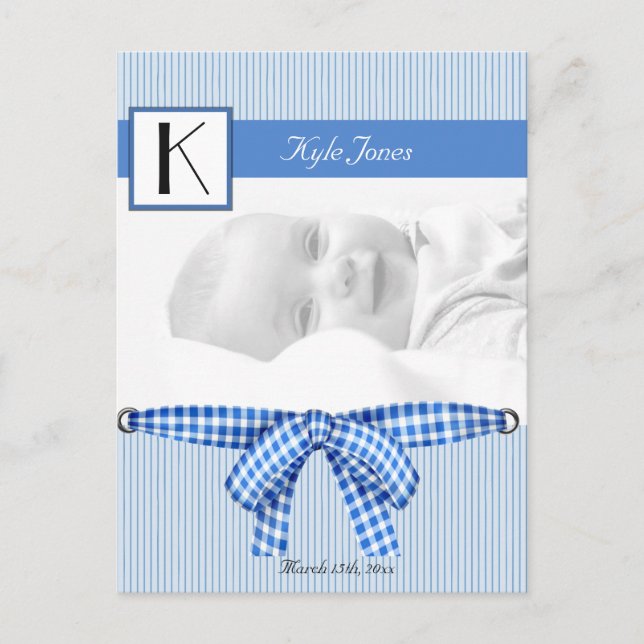 Faire-part de naissance avec photo (Devant)