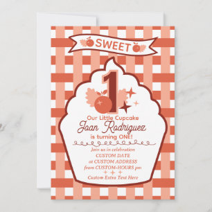 Faire-part de naissance avec photo à thème Gingham