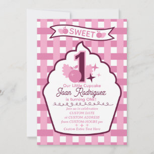 Faire-part de naissance avec photo à thème Gingham