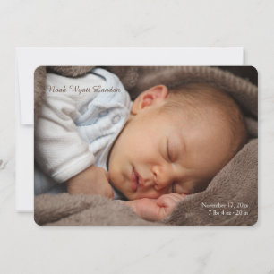 Faire-part de naissance avec photo adorable