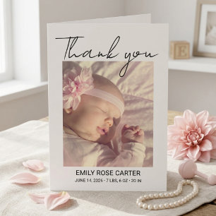 Faire-part de naissance avec photo de bébé personn
