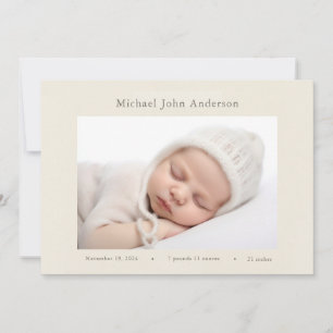 Faire-part de naissance avec photo de fleurs sauva