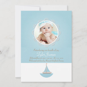 Faire-part de naissance avec photo de 'Petit Marin