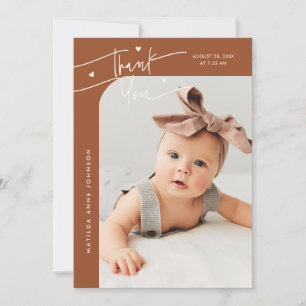 Faire-part de naissance avec photo en terre cuite
