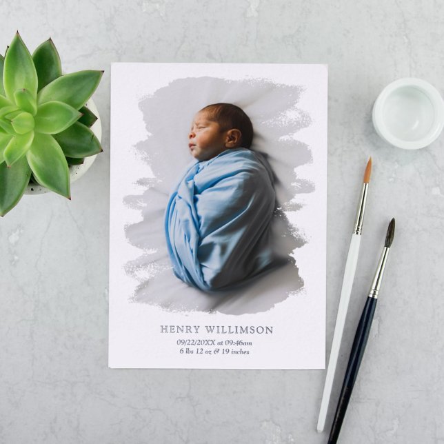 Faire-part de naissance avec photo et coup de pinc (Créateur téléchargé)