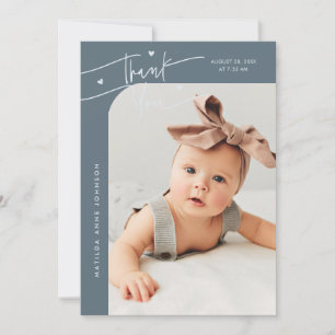 Faire-part de naissance avec photo et écriture mod