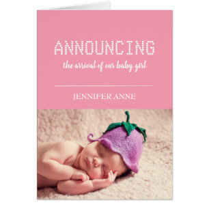 faire-part de naissance   Baby Girl Carte personna