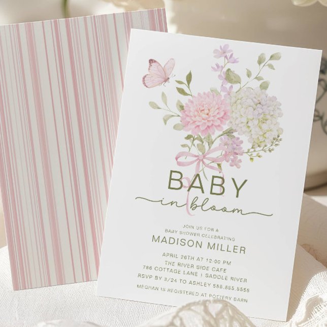 Faire-part de naissance Baby in Bloom (Créateur téléchargé)