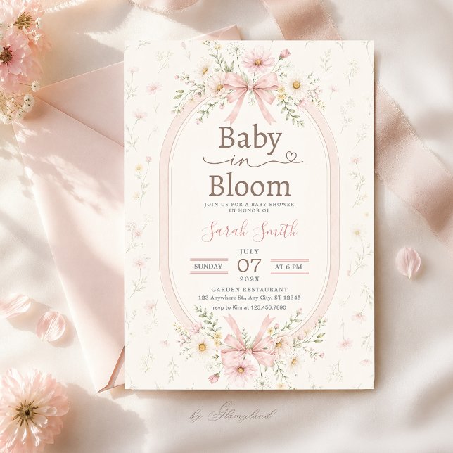 Faire-Part de Naissance Baby in Bloom (Créateur téléchargé)