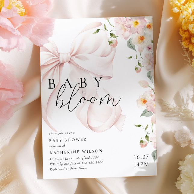 Faire-part de naissance Baby In Bloom Arc-en-ciel  (Créateur téléchargé)