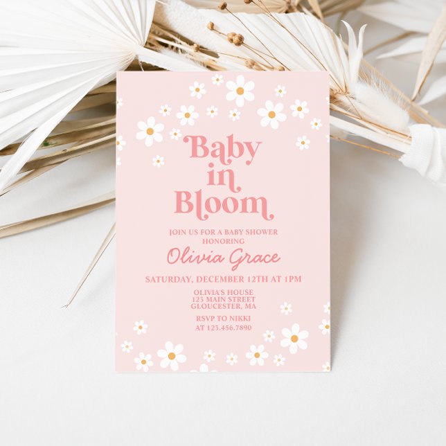 Faire-part de naissance Baby in Bloom Fleur de mar (Créateur téléchargé)