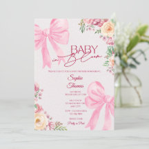 Faire-part de naissance Baby in Bloom Fleurs roses