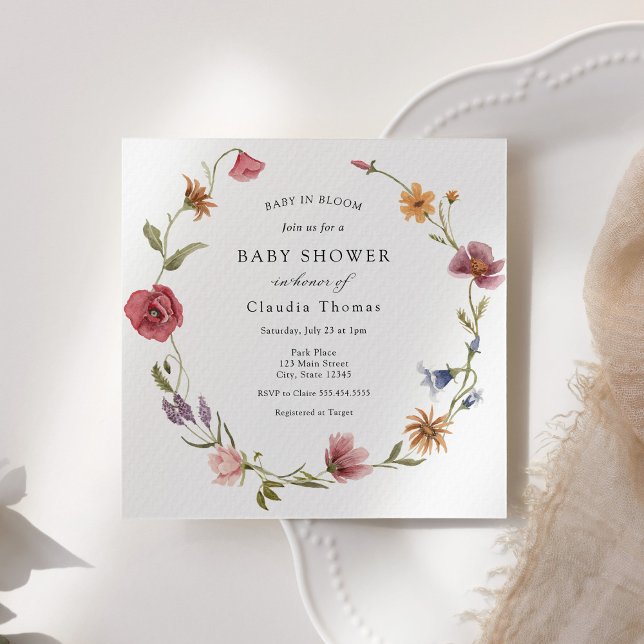 Faire-part de naissance Baby in Bloom pour Baby Sh (Créateur téléchargé)