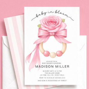Faire-part de naissance Baby in Bloom Rose