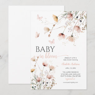 Faire-part de naissance Baby in bloom wildflower