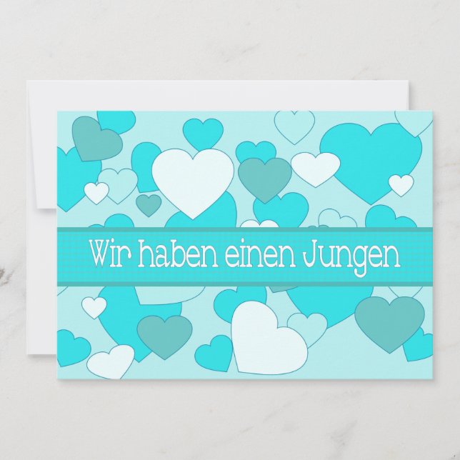 Faire-part de naissance bébé allemand (Devant)