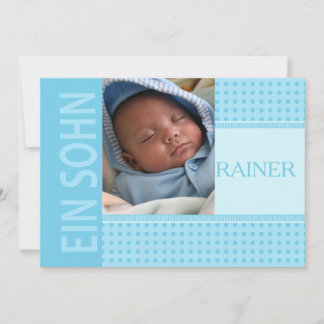 Faire-part de naissance bébé allemand