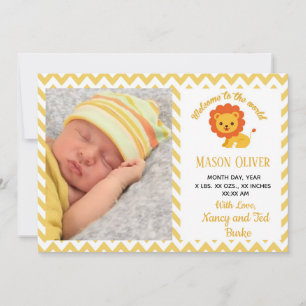 Faire-part de naissance bébé avec photo de nouveau