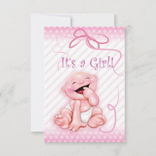 Faire-part de naissance bébé "C’est une fille"