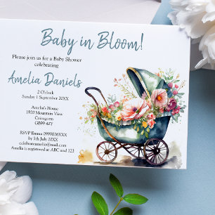 Faire-part de Naissance Bébé dans une Brouette Vin
