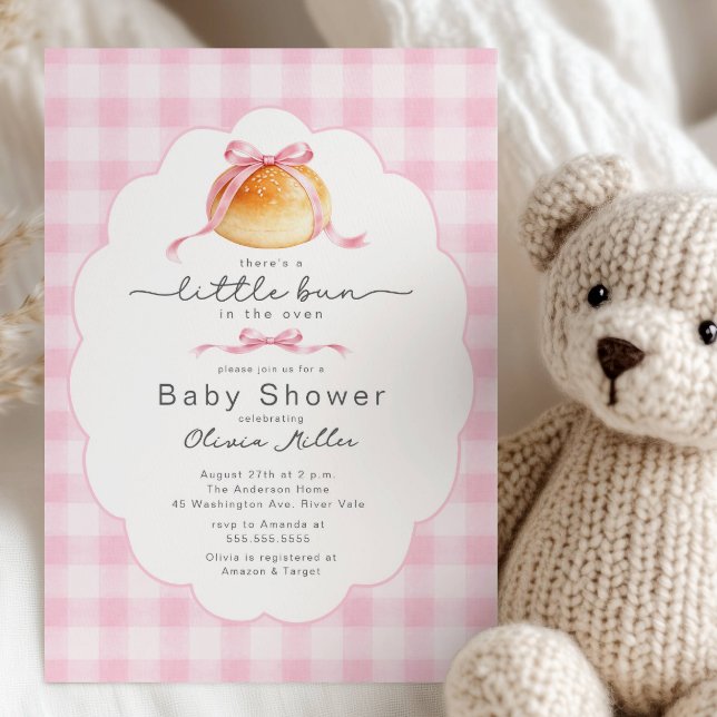 Faire-Part de Naissance Bébé Fille avec Petit Pain (Créateur téléchargé)