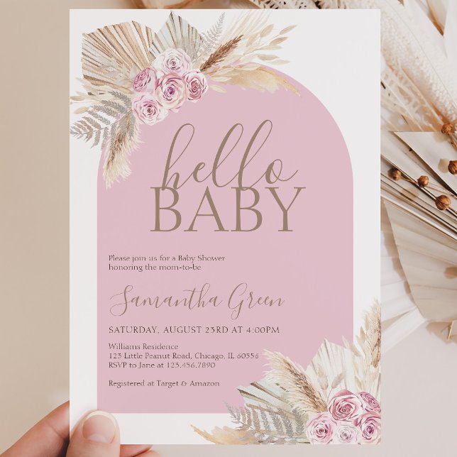 Faire-Part de Naissance Bébé Fille Herbe de la Pam (Créateur téléchargé)
