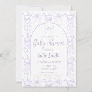 Faire-Part de Naissance Bébé Fille Violet
