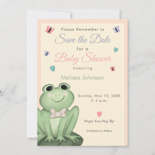 Faire-part de naissance Bébé Grenouille Crème Capr
