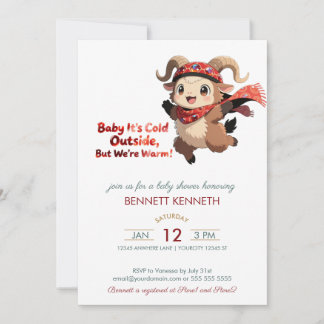 Faire-part de naissance Bébé Hiver Mouton Mignon