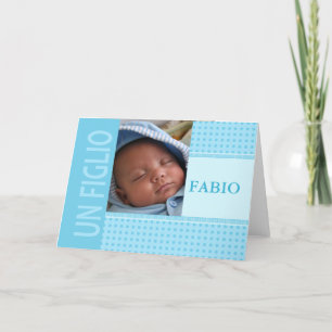 Faire-part de naissance bébé italien