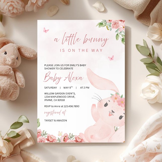 Faire-Part de Naissance Bébé Lapin (Créateur téléchargé)