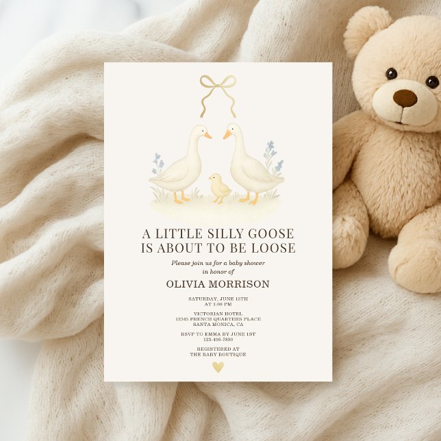 Faire-part de Naissance Bébé Oie Folle de Conte de (Créateur téléchargé)