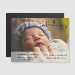 Faire-part de naissance bébé photo introduction Sc