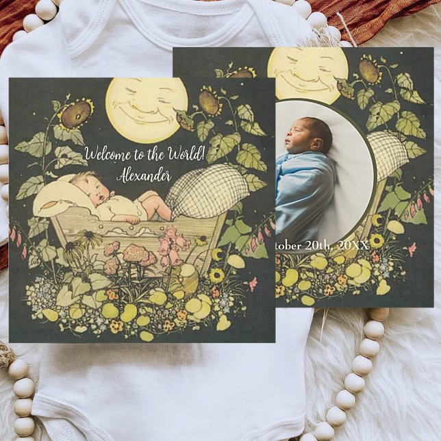 Faire-part de naissance bébé vintage (Créateur téléchargé)