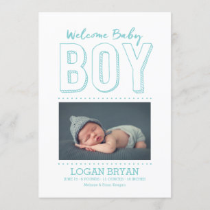 Faire-part de naissance bienvenu du bébé  