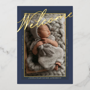 Faire-part de naissance « Bienvenue » à l'écriture