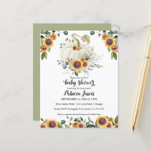 Faire-part de naissance Budget Citrouille Verdure