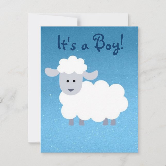 FAIRE-PART DE NAISSANCE ! C'est un garçon ! (Devant)