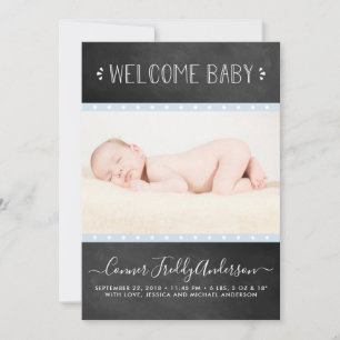 Faire-part de naissance Chalkboard moderne