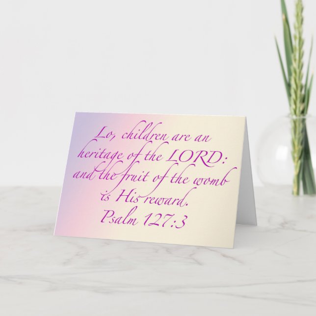 Faire-part de naissance chrétienne personnalisée (Devant)