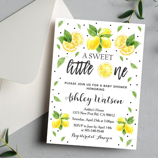 Faire-Part de Naissance Citron Un Petit Douceur Th (Créateur téléchargé)