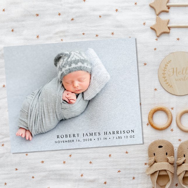 Faire-part de naissance Collage de photos budgétai (Créateur téléchargé)