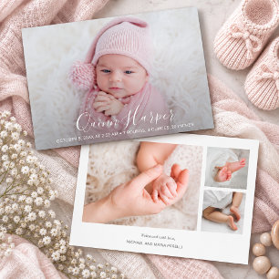 Faire-part de naissance Collage photo de nouveau-n