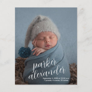 Faire-part de naissance Collage photo élégant du b